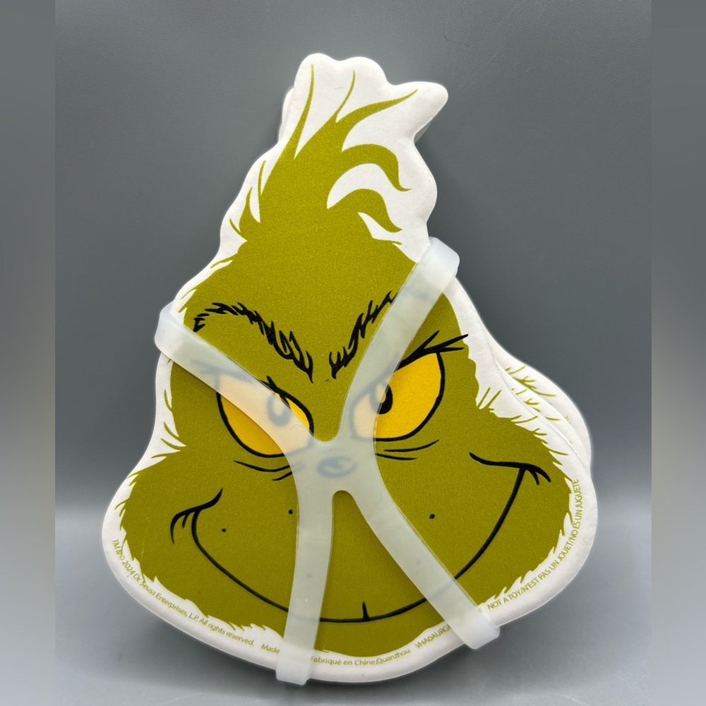 Dr Seuss The Grinch Ceramic Coasters Christmas Set of 4 Different Faces NEW